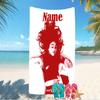 Customizable personalized beach towels Billie Eilish themed designs.Suitable for the beach, yoga, sports;ideal as beach accessories