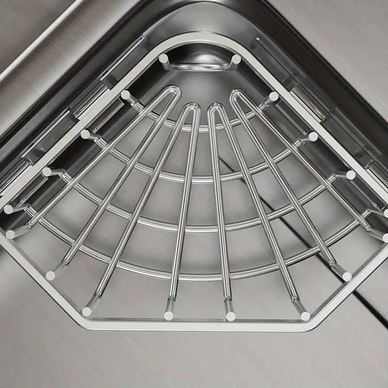 Креативный современный подвесной органайзер для раковины из нержавеющей стали, экономящий место для подвесного крана, сливная стойка для губки