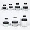 Plastic Empty Jars With Black Lids Canister Face Cream Container Storage Box Portable Travel Bottle Home Supply Makeup Tool
