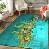 1Pc Turtles Urban Adventure Rug, Office Carpet Indoor Outdoor Doormat, Non-Slip, Comfortable, Living, Christmas Halloween,  Xmas Gift S1861