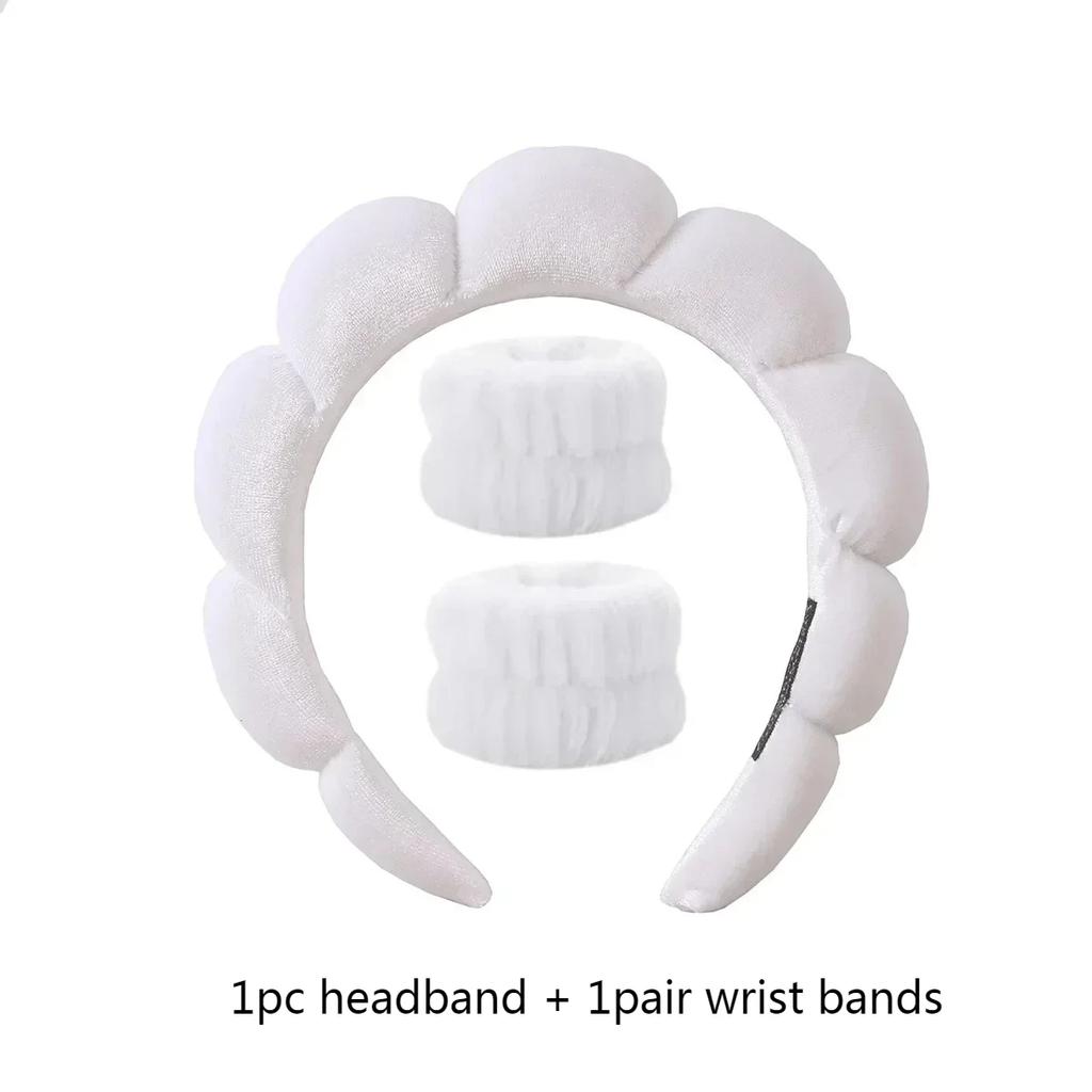 Бархатная повязка для волос с высоким верхом в виде губки и скрученных пончиков, высококачественная повязка для волос, аксессуары для волос, однотонная повязка для волос