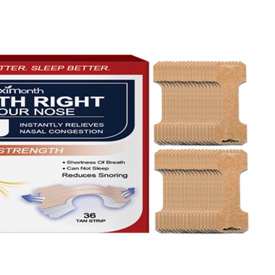 36 шт., полоски для носа, против храпа, для улучшения дыхания, для сна, для облегчения заложенности носа, дышащая нетканая ткань, набор патчей для носа