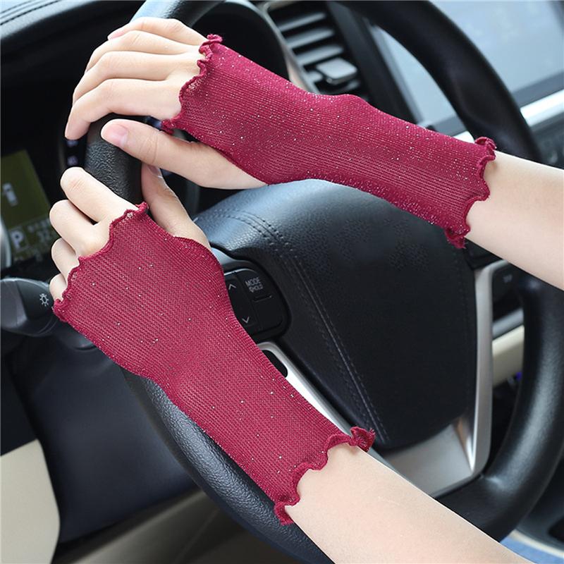 Женские и мужские солнцезащитные перчатки без пальцев с защитой от ультрафиолета, перчатки с половиной пальцев, летние солнцезащитные перчатки для активного отдыха на открытом воздухе