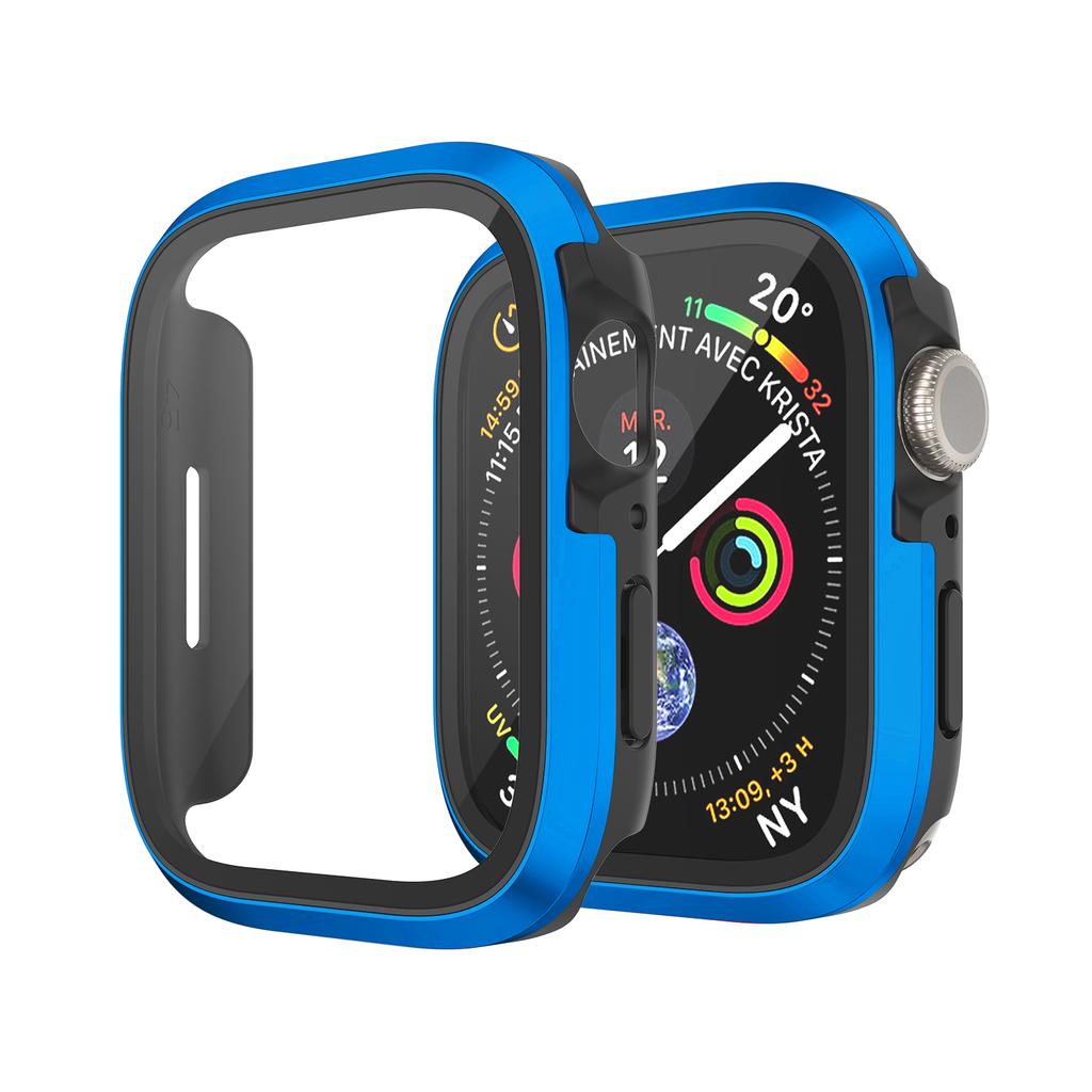 Glass+Metal Case For Apple Watch Ultra 49mm Accessories Protector Bumper Tempered iwatch series 8 7 se 45mm 41mm 44mm 40mm cover