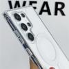 Для Samsung Galaxy S24 Ultra Luxury Magsafe Магнитный прозрачный чехол для телефона с рамкой для Samsung S21 S22 Plus S23 FE S24+ Чехол