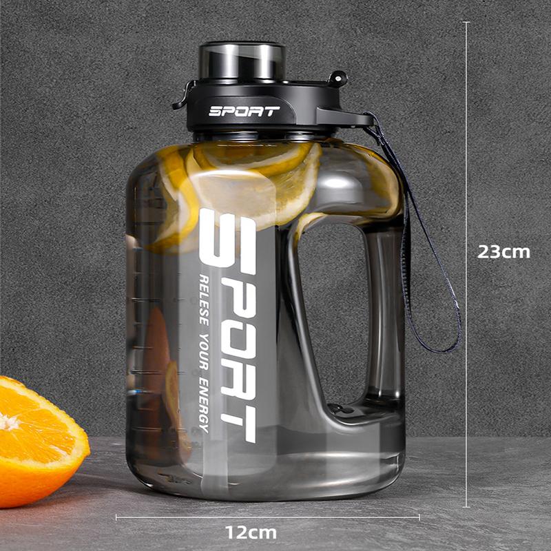 Бутылка для воды большой емкости, портативная питьевая бутылка для фитнеса, герметичный спортивный дорожный чайник, пластиковые чашки для воды, посуда для напитков