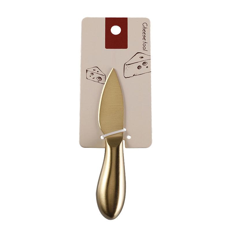Полая ручка из нержавеющей стали, Золотой нож для сыра, Набор ножей для сыра, Упаковка для переплета карт, Ножи и вилки в стиле вестерн