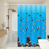 1 шт. Шторка для душа с морскими обитателями Водонепроницаемая PEVA Пляжные аксессуары для ванной Комната Персонализированный дизайн