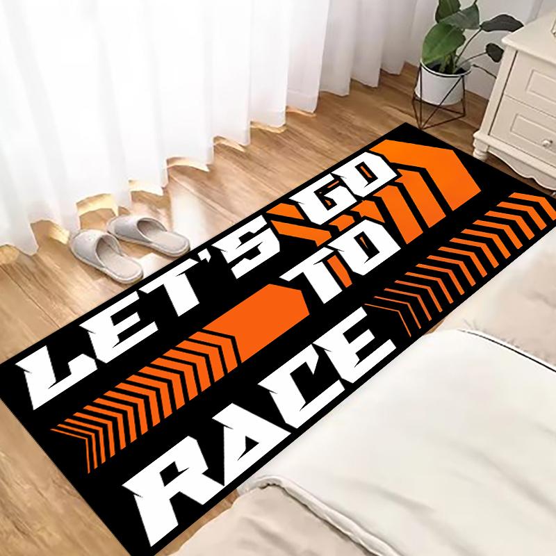 Motorcycle Carpet Garage Mat Racing Cool Moto Display Motorcycle Display Mat Anti-Slip Home Decor Long Strip Customized Rug