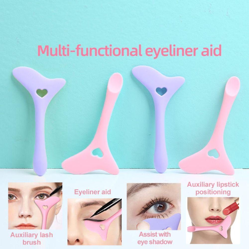 2Pcs Eyeshadow Eyeliner Aid Tool Silicone Mascara Drawing Aid Eyeliner Stencils Wing Tips  Beginner