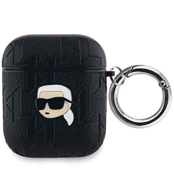 Etui do AirPods Karl Lagerfeld Monogram Karl Head Czarne