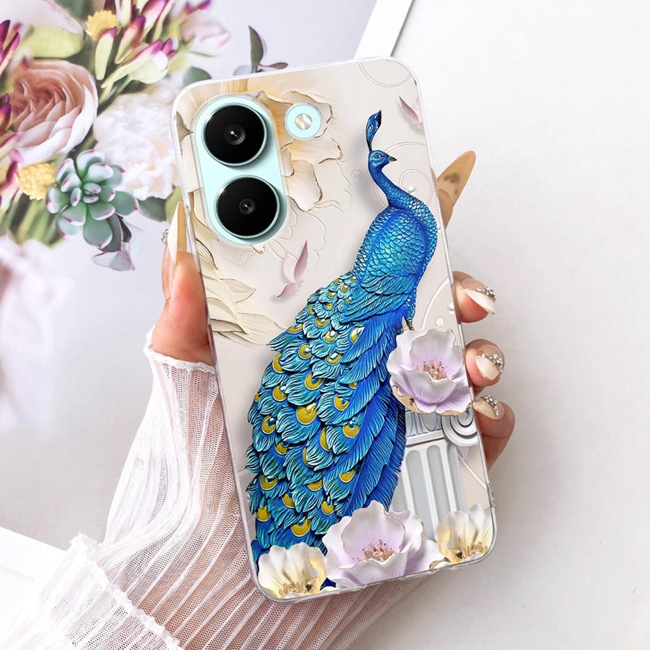For Xiaomi Poco X8 Pro 5G Case Cute Cat Peacock Painted Cover Soft Slim Phone Case For Xiaomi Poco X8 Pro Max PocoX8 Pro 5G Bags