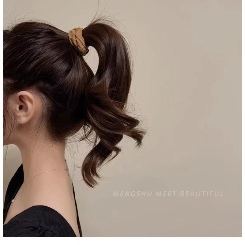 5 шт./пакет женские высокие эластичные резинки для волос для девочек держатель для хвоста резинка для волос повязка на голову аксессуары для волос