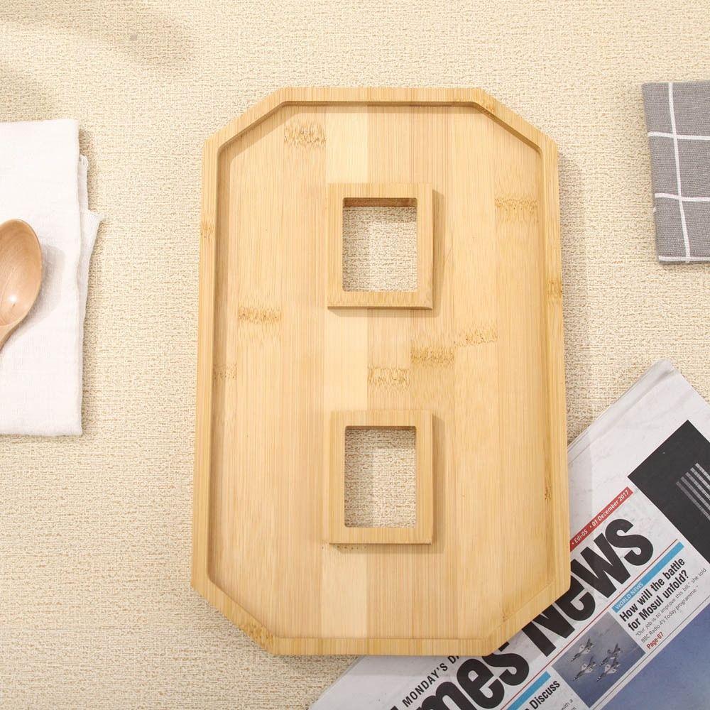 Large Wood Number Serving Tray Decorative Number Food Tray Chocolate