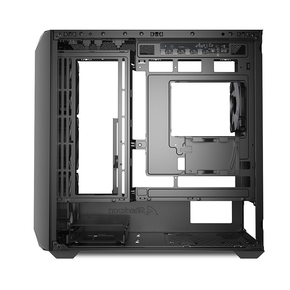 Корпус ПК Sharkoon Micro-ATX MK3 RGB Черный, Совместим с задними разъемами, Поддерживает 11 вентиляторов, Совместим с материнскими платами Micro-ATXMini-ITX, Включает 4 x