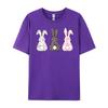 Cute Pink Leopard Plaid Flower Happy Easter Bunny Rabbit Graphic Tees Vintage Streetwear Tops T Shirt