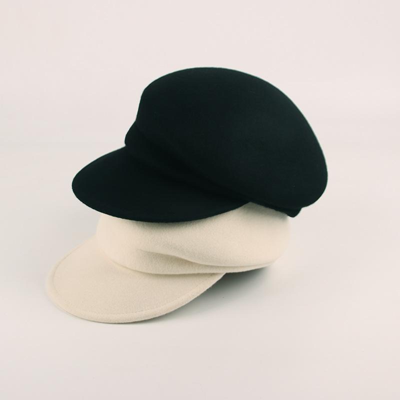 Autumn and winter wool women's retro casual Internet celebrity cap Equestrian hat fashion felt hat