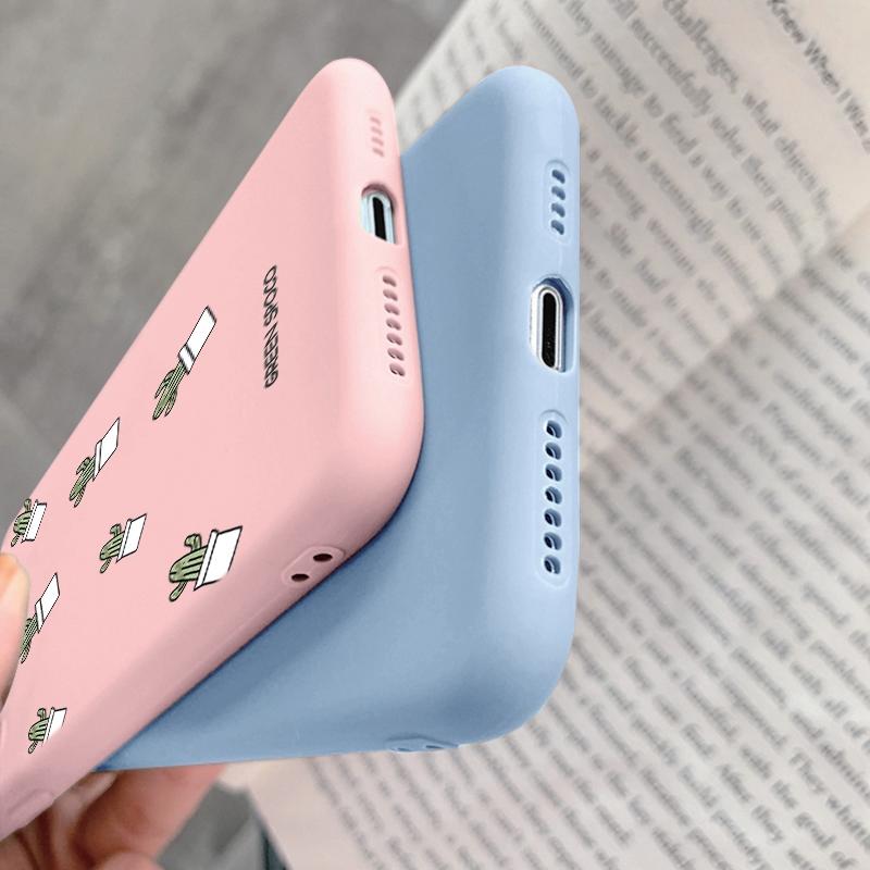 Мягкий силиконовый чехол с рисунком кактуса для Samsung M35 A55 S24 Xiaomi Redmi Note 13 Poco C65 iPhone 15 Huawei Honor Realme защитный противоударный чехол
