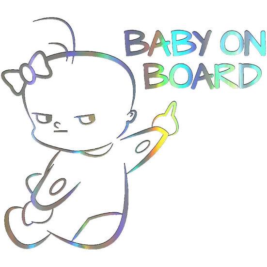 Милый ребенок на борту автомобиля внедорожник светоотражающий предупреждающий знак наклейки декор