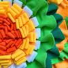 Flower-Shaped Pet Dog Sniffing Mat Puzzle Hidden Food Mat Decompression Sniffing Slow Food Training Carpet Leakage Food Toy