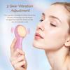 Звуковая электрическая щетка для умывания лица Водонепроницаемая щетка для очищения лица Щетка для умывания Отшелушивающая кожу Вибрирующая Глубокая очистка Очиститель для лица