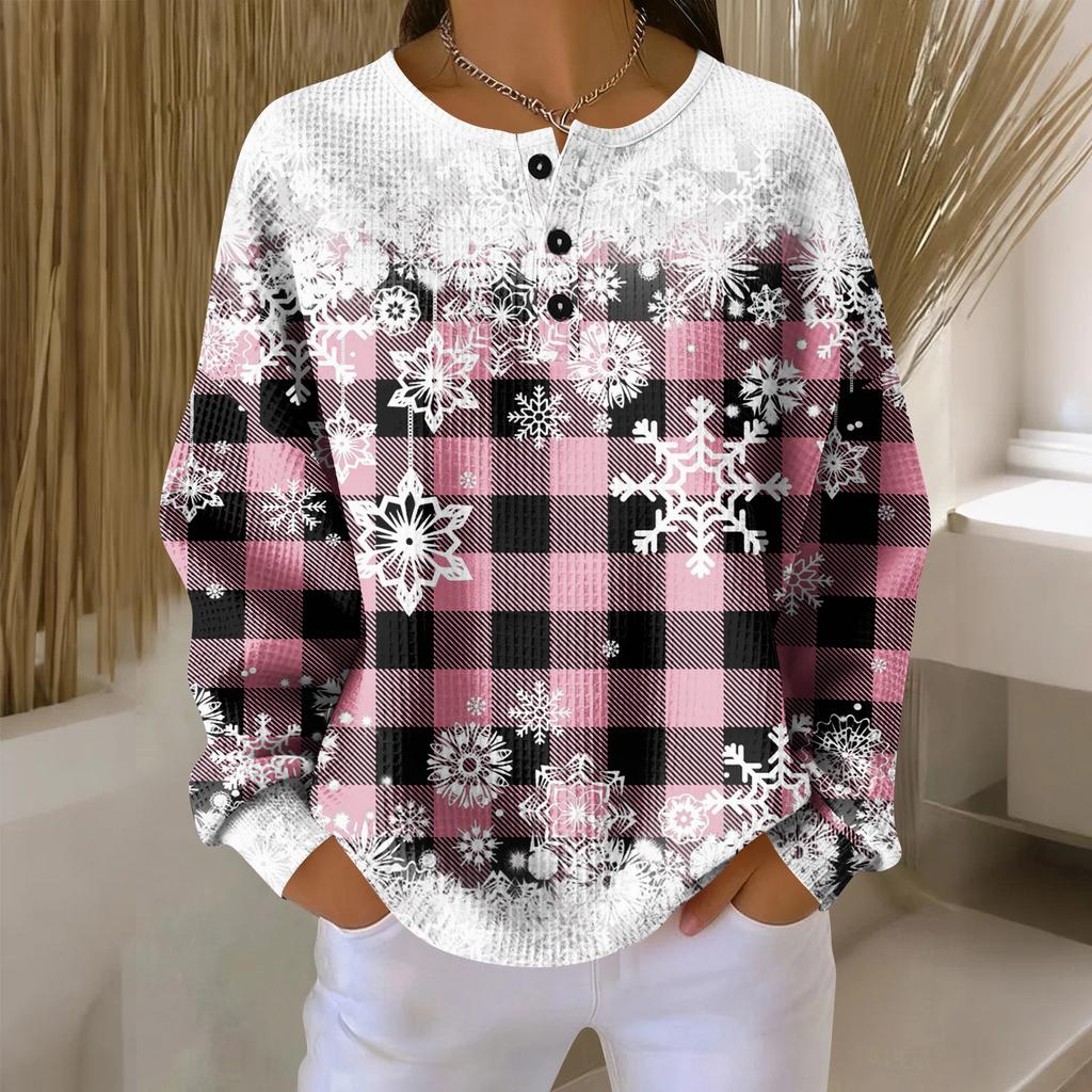 Women's Casual Shirts Long Sleeve Tops Button Up V Neck Loose Knit Fall Favorites For Women