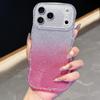 KEYSION Чехол для телефона с градиентом, блестками и стразами для iPhone 16 17 Pro Max Air 16 Plus, с волнистым краем, защитой камеры, противоударный