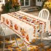 1 Piece Of Autumn Thanksgiving And Autumn Harvest Festival Themed Printed Tablecloth, Vintage Country Farmhouse Style, Maple Leaves, Bird Pattern Desi