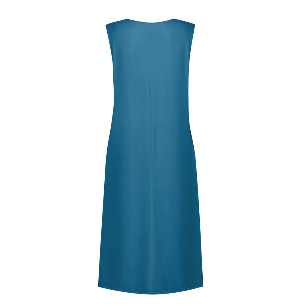 Жен. Повседневные платья с принтом Круглый вырез Классический Классический На открытом воздухе Повседневные Без рукавов Свободные платья