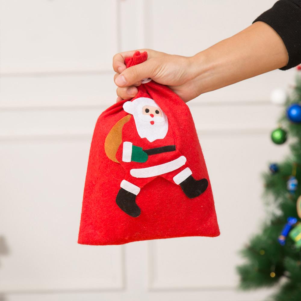 Claus Kid Christmas Tree Party Supplies Gift Bag Candy Bag Christmas Bunch Bag Xmas Decoration