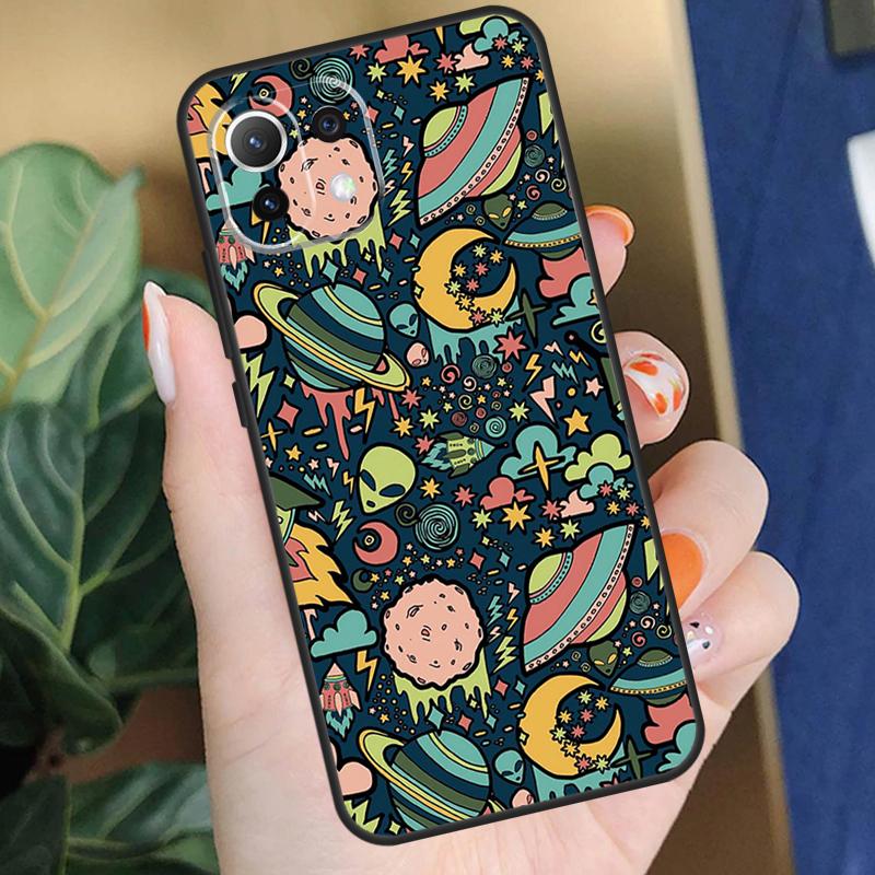 Мультяшный чехол с инопланетянином для Xiaomi 15T 14T 13T Pro 14 15 Ultra 17 Pro Max POCO X7 F8 Pro X5 X6 F5 F6 F7 Чехол