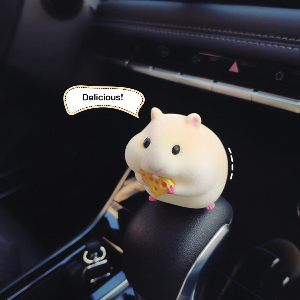 Cute Anime Stealing Hamster Car Interior Decoration Gourmet Hamster Figures Auto Dashboard Decoration For Car Accessories Woman