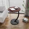 Round Side Table–Mini Coffee Table for Living Room,Bedroom Nightstand&Sofa Side Table,Compact Corner Table for Small Space