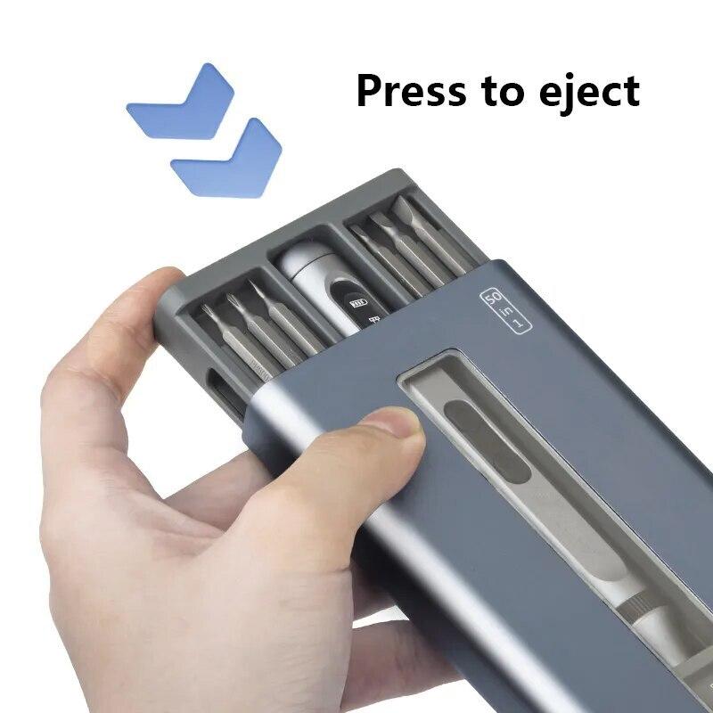 Прецизионная электрическая отвертка многофункциональная бесшумная прочная батарея срок службы перезаряжаемая разборка ремонтный набор головок