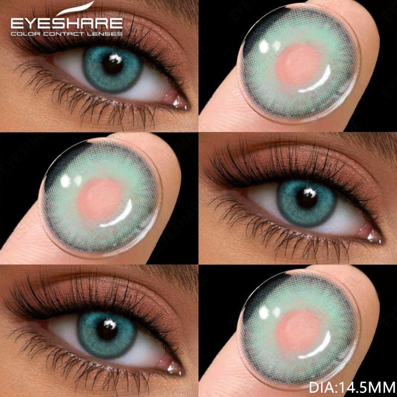 Eyeshare 1Pair Colored Contact Lenses for Eyes ESTONIA Gray Pupils Brown Color Lens Blue Eye Contacts Yearly Cosmetics