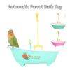 Battery Operated Parrots Bath Toy Plastic Bird Shower Supplies Electric Pet Bathtub for Small Pets
