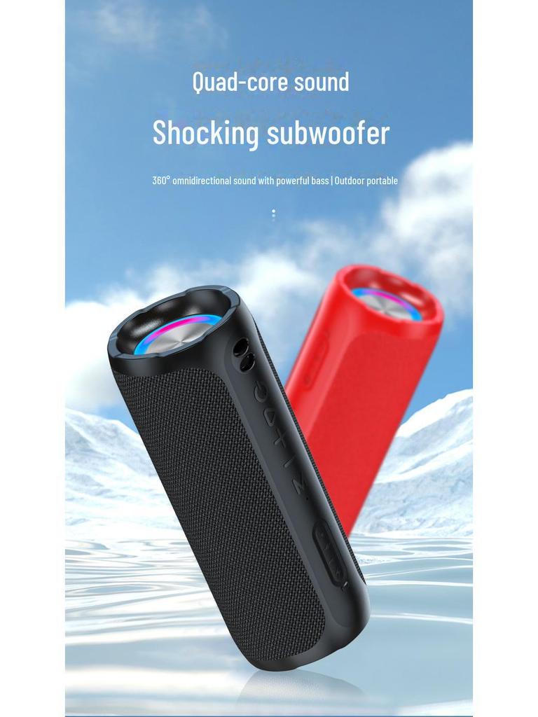 Wireless Bluetooth Mini Speaker with Colorful Lights & Heavy Bass for Home, Outdoor, Office, Card Slot Feature