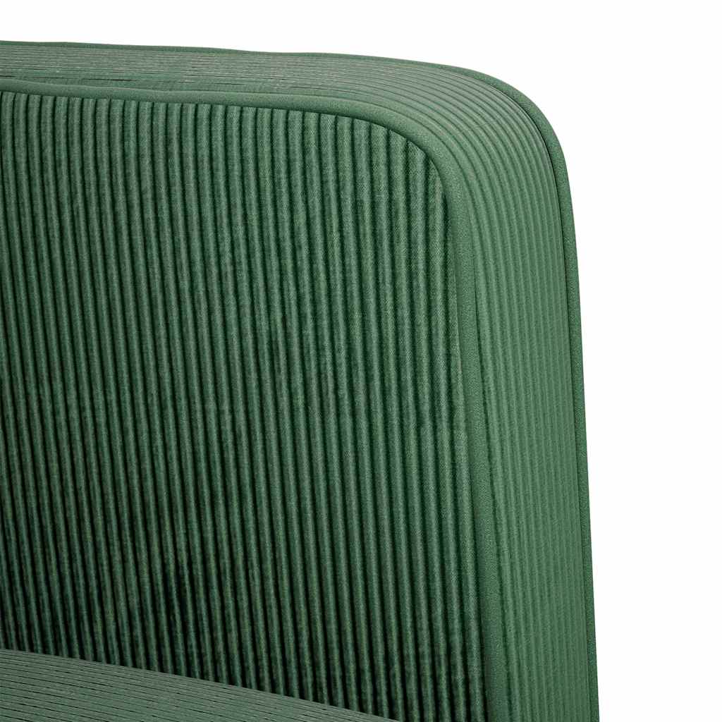 Armchair with Armrests Dark Green 54 cm Cord Fabric