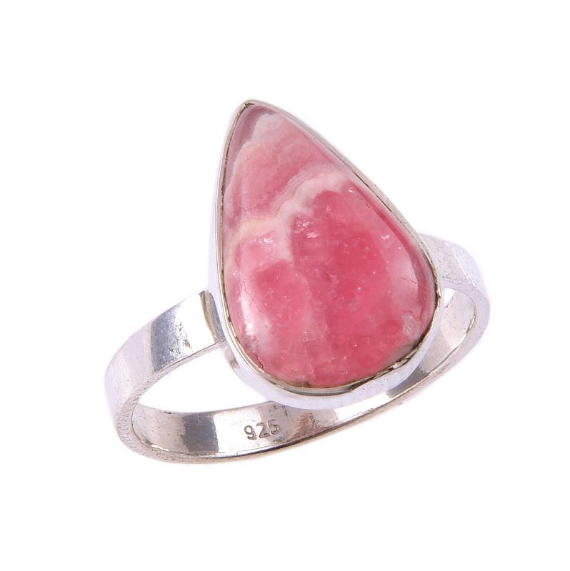 Natural Rhodochrosite Gemstone Handmade 925 Solid Sterling Silver Ring S.9 F9g72
