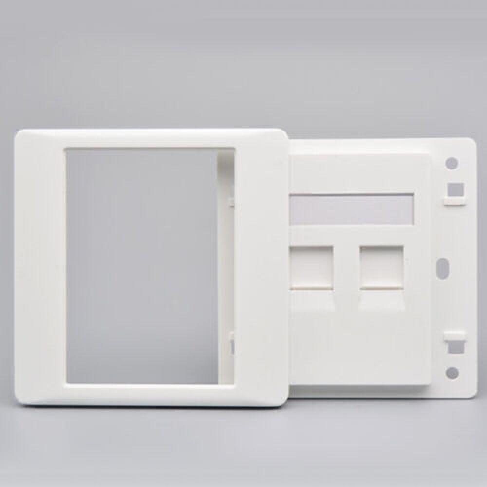 Female To Female CAT6 Gigabit Dual-Pass Network Wall Plug RJ45 LAN Faceplate Internet Straight Plug Outlet 86x86mm