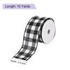 10 Yards Plaid Check Ribbon 2.5 Inch Wired Edge Gingham Craft Ribbon for Gift Wrapping DIY Christmas Decoration and Bows