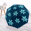 1pc Blue Flower Pattern Automatic Open/Close Umbrella, Ideal Fan Gift for Birthday, Christmas, Trendy Fashion y250828038