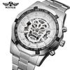 Men's Fashion Casual Glow-in-the-dark Skull Hollow Out Automatic Mechanical Watch