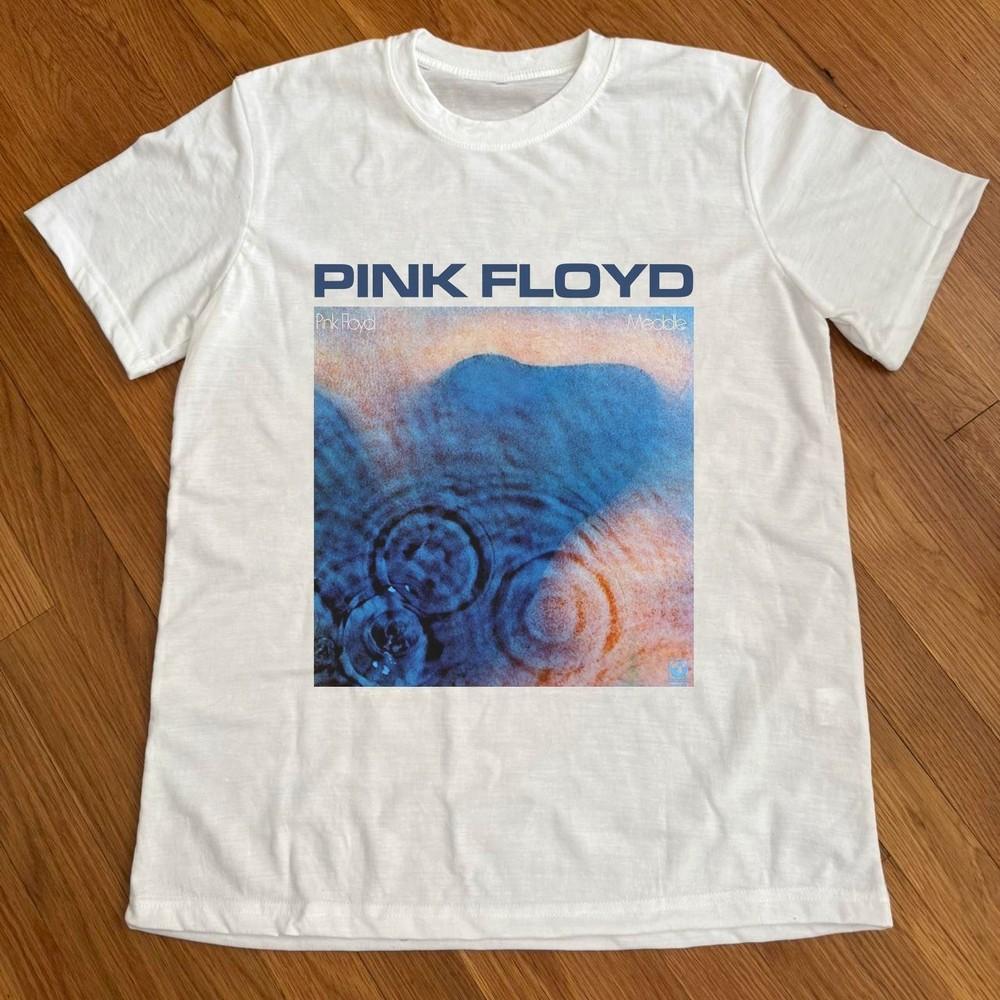 Редкая футболка Pink Floyd Meddle, Белая хлопковая футболка унисекс, Размер S-5XL Унисекс футболка