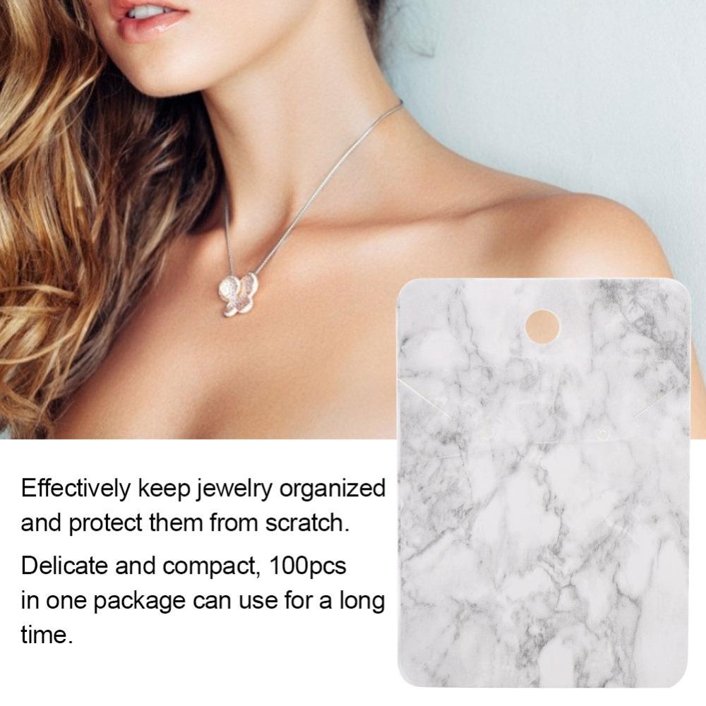 100Pcs 5 x 7cm Marble Pattern Jewelry Display Cards Handmade jewelry finished product packaging