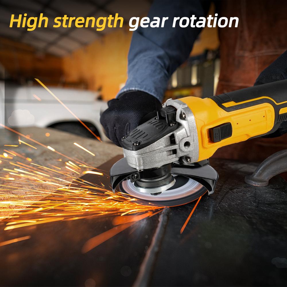Brushless Angle Grinder 125mm 9000RPM Cordless Cutting Electric Machine Impact Polishing Machine for Dewalt 20V Battery