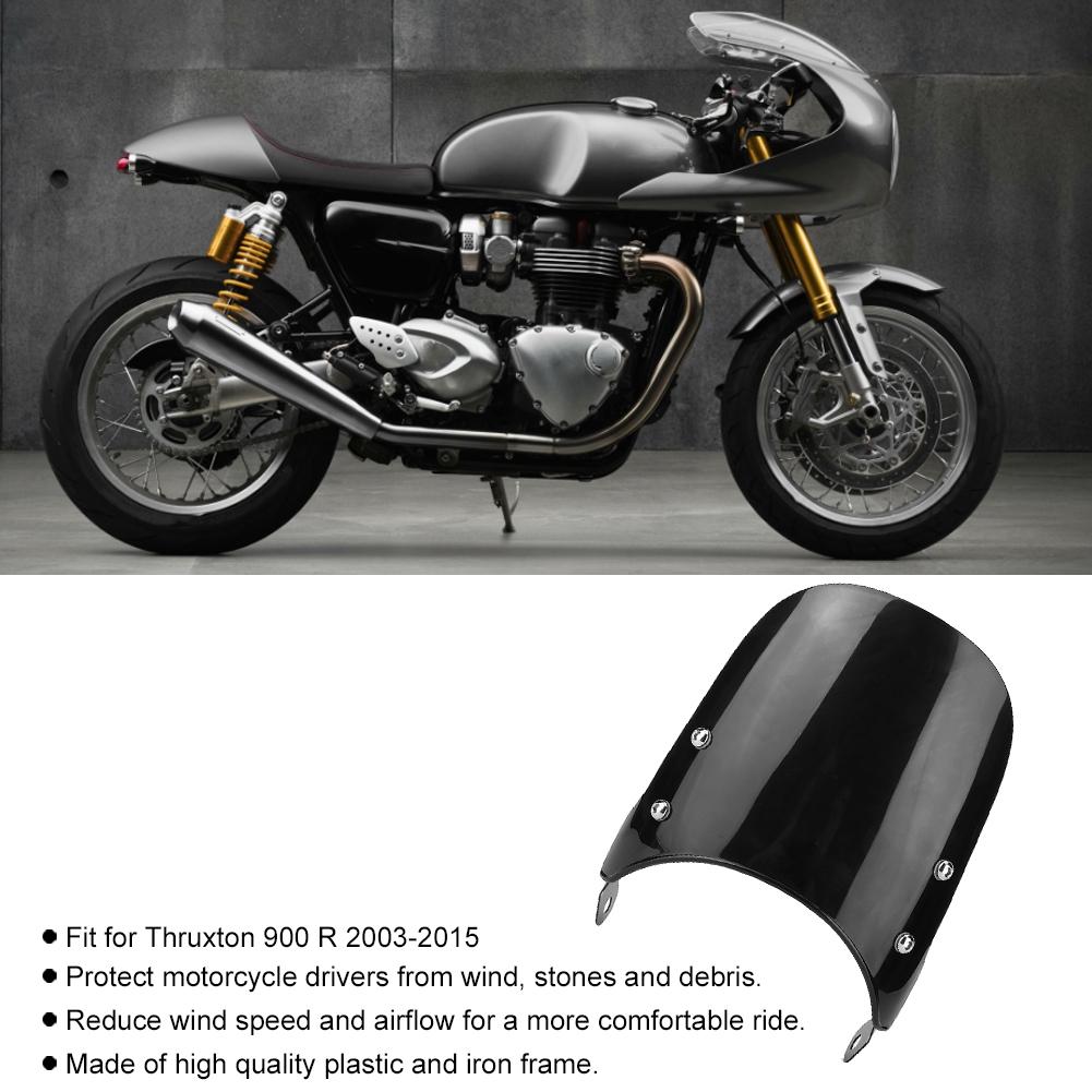 Прозрачное ветровое стекло мотоцикла, ветровое стекло, подходит для Bonneville T100 2003 2017, черное