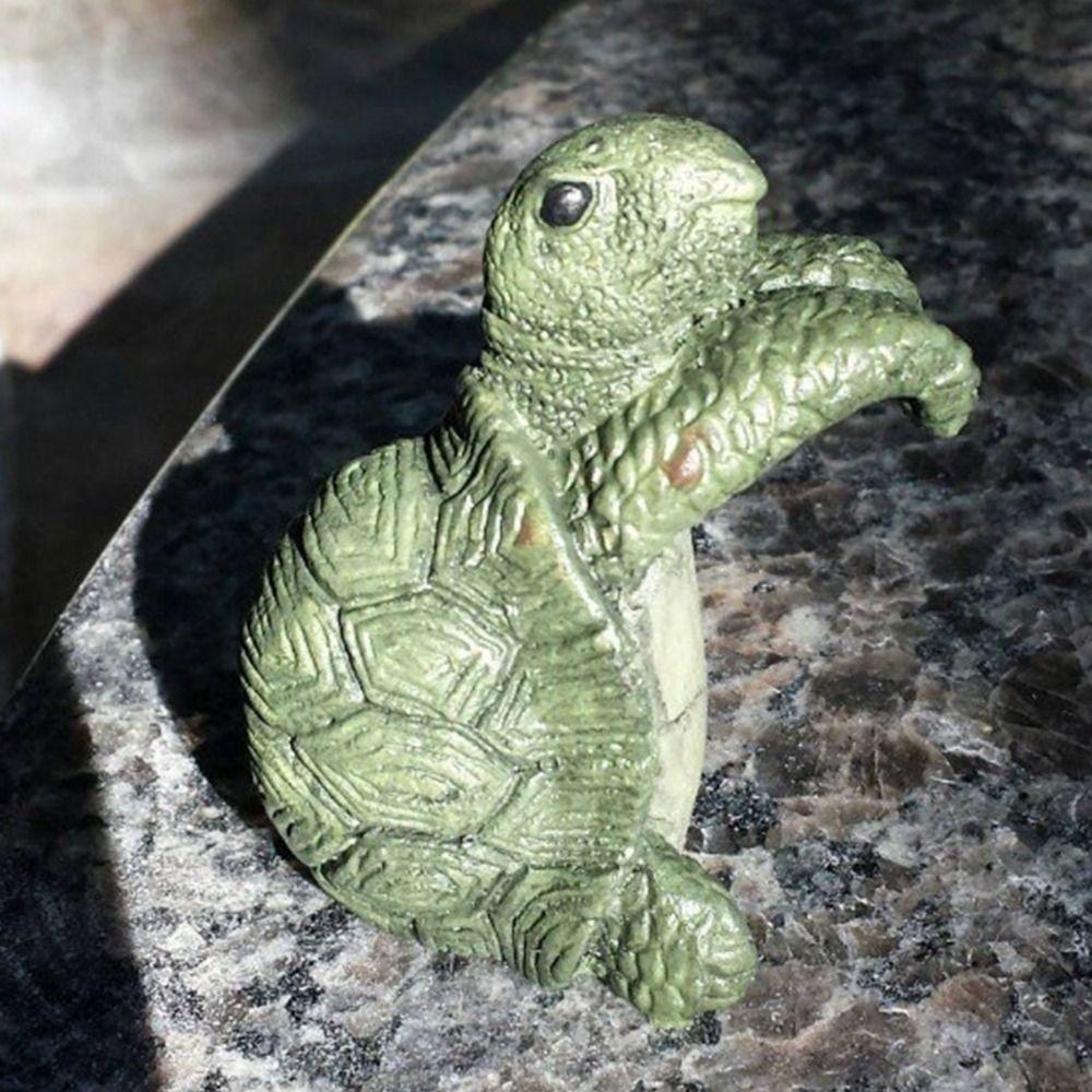 Украшения Черепаха Цветочные горшки Подвесные украшения Ручная работа Смола Имитация Животное Черепаха Морская черепаха Садовая черепаха Скульптура Домашний декор