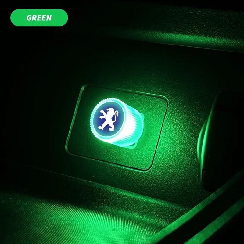 Для Peugeot 1 шт. Новый USB-светодиодный свет в автомобиль, атмосферообразующий свет в салоне автомобиля, аксессуары для автомобиля Для Peugeot 206 208 306 307 308 407 408 50