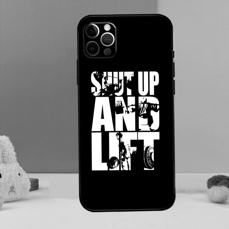Bodybuilding Gym Fitness Quotes Phone Case For iPhone 17 Air 16 14 13 12 11 15 Pro Max 12 13 mini 15 16 Plus 16e Cover Coque